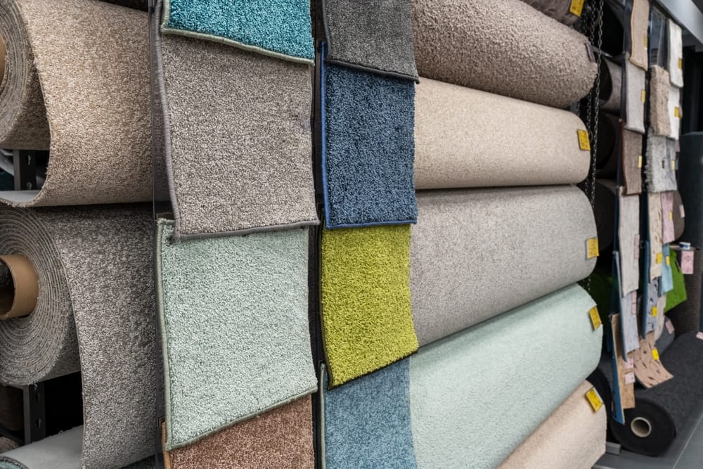 Large selection of floor carpets.
