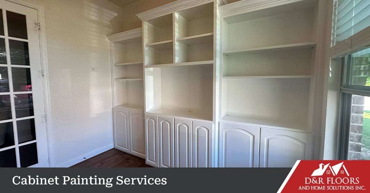Residential cabinet painting in North Texas.