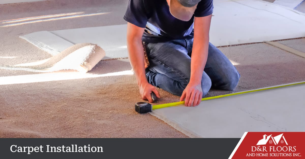 Carpet installation in North Texas.