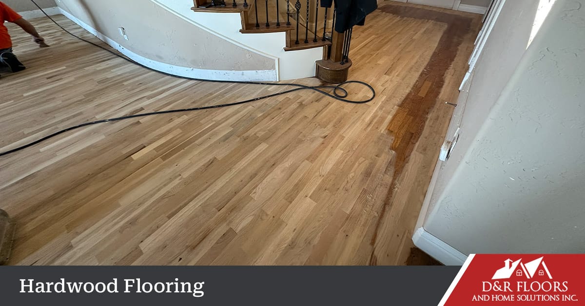 Hardwood flooring installation in North Texas.