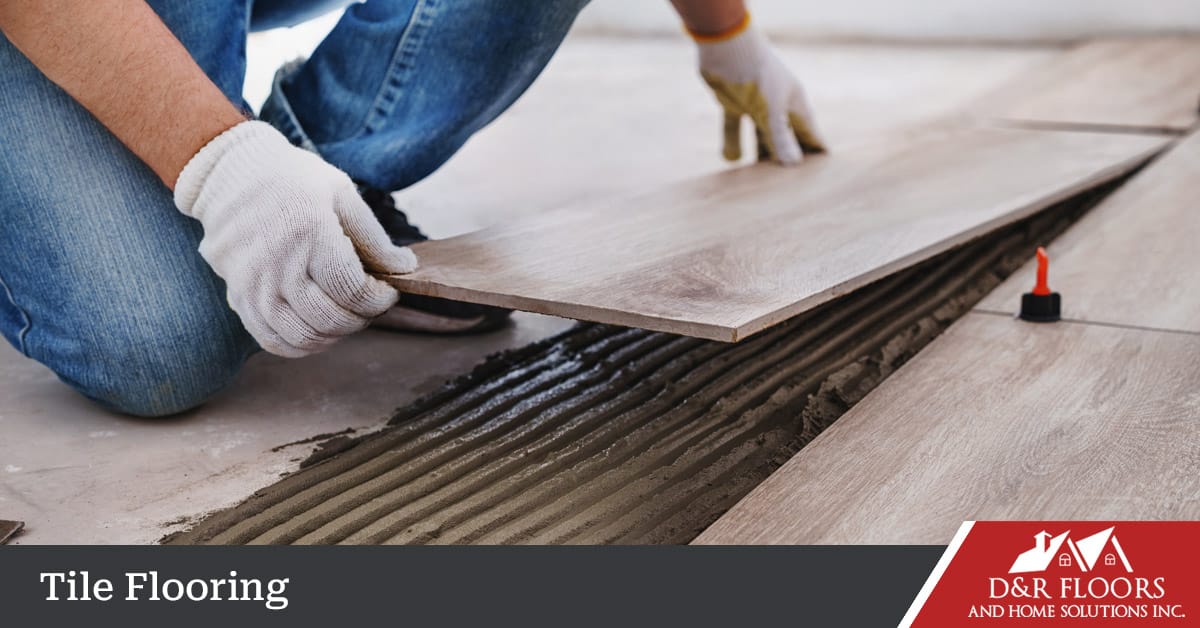 Tile flooring installation in North Texas.