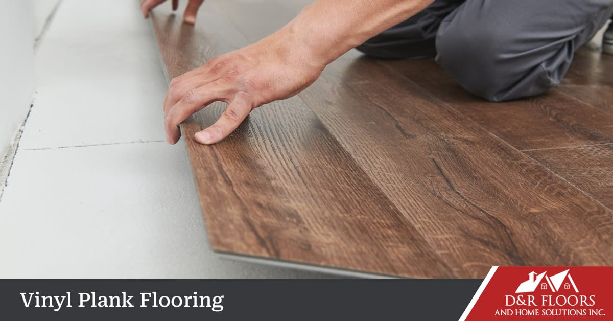 Vinyl plank flooring installation in North Texas.