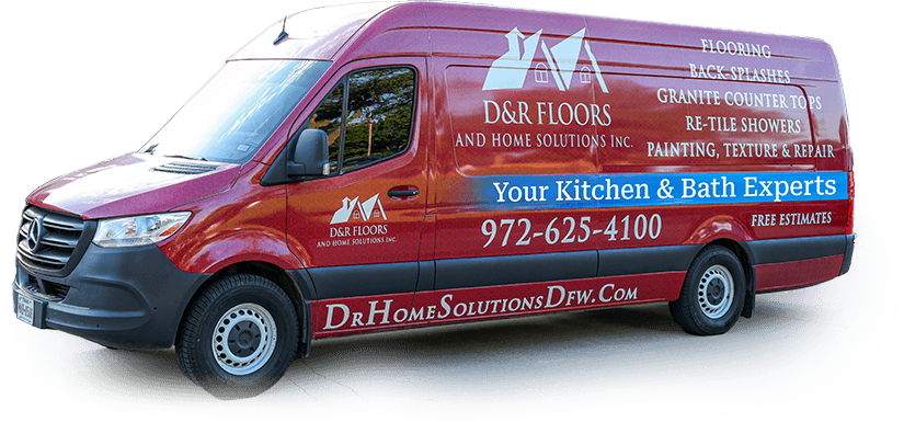 D&R Floors and Home Solutions Inc home remodeling van located in The Colony, TX.